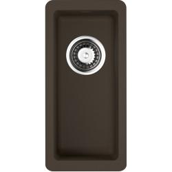 Мойка кухонная Omoikiri Kata 20-U-DC, 42х20 см, врезная, из искусственного гранита (Artgranit), прямоугольная, цвет темный шоколад, без отверстия под смеситель, без крыла, слив-перелив, врезная под столещницу, для кухни