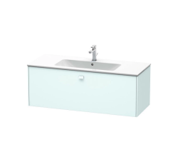 Тумба под раковину Duravit Brioso, 122х46,9х45,2 см, подвесная, 1 выдвижной ящик, ДСП, цвет: светло-голубой/хром, шкафчик навесной, механизм доводчика, прямоугольная, правая/левая, в ванную комнату