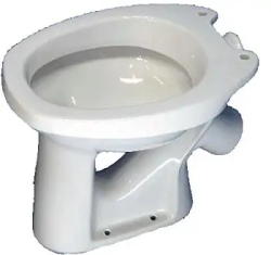 Унитаз (чаша) Лобня Комфорт, белый, косой выпуск, напольный, без бачка, без полочки 