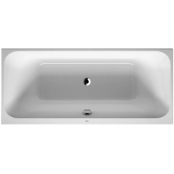 Ванна Duravit Happy D.2 180х80 см встраиваемая, акриловая, цвет: белый, (без гидромассажа, ножек, сифона, фронтальной панели), прямоугольная, с двумя наклонами для спины