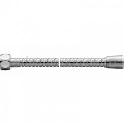 Душевой шланг LEDEME 150 см, 1/2” и 1/2”  (хром) для душа/лейки/ванны, в металлической/железной оплетке, без лейки