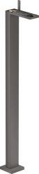 Смеситель для раковины AXOR MyEdition напольный, без панели, однорычажный, фиксированный излив, длина 19,6 см, керамический, латунь, цвет шлифованный черный хром, со сливным клапаном Push-Open