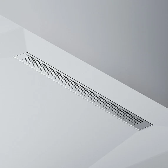 Душевой трап (лоток) AM.PM PrimeFlow 800 мм комбинированный затвор, со стальной матовой решеткой, перфорированная, выходная труба 50 мм, линейный