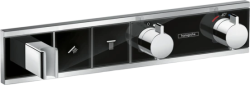 Смеситель для душа Hansgrohe RainSelect термостатический, скрытого монтажа, настенный, без излива/шланга/лейки, латунь, цвет черный/хром