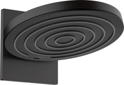 Верхний душ Hansgrohe Pulsify 260 EcoSmart 2jet, с держателем, настенный монтаж, круглый, с 2 режимами: PowderRain, Intense PowderRain, размер диска 26 см, латунь/пластик, цвет матовый черный