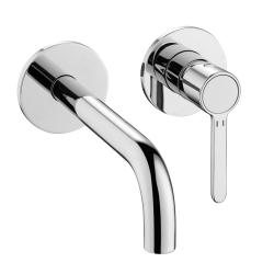 Смеситель для раковины Cezares Eco встраиваемый, однорычажный, длина излива 185 мм, неповоротный, керамический, латунь, цвет хром, без донного клапана, внутренний/скрытый монтаж