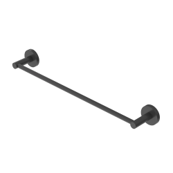 Полотенцедержатель Cezares Relax одинарный, 505 мм настенный, неповоротный, нержавеющая сталь/латунь, форма округлая, для полотенец, в ванную/туалет/душевую кабину, цвет черный матовый