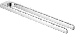 Полотенцедержатель Keuco Collection Moll 450 мм двойной, неповоротный, настенный, латунный, для полотенец, в ванную, цвет хром