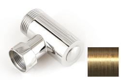 Уголок Сунержа со спускным клапаном 1" нар.р. - 3/4" н/г, нержавеющая сталь, цвет состаренная латунь, для полотенцесушителей, округлый, для водяных