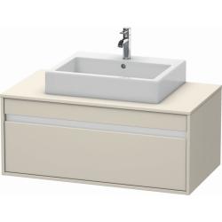 Тумба под раковину для консоли/столешницы Duravit Ketho 100х55х42,6 см, подвесная, ДСП, цвет: серо-коричневый, 1 выдвижной ящик, прямоугольная