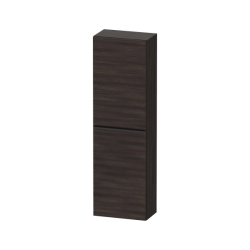 Пенал Duravit D-Neo, 40x24x132 см, подвесной, (левый), с распашной дверцей/одностворчатый, с 4 стеклянными полками, цвет: каштан темный, в ванную комнату