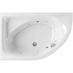 Ванна Excellent Aquarella SOFT, 170х110 см, акриловая, цвет- белый/хром, (с гидромассажем), с каркасом, асимметричная, левосторонняя, левая, приставная/встраиваемая