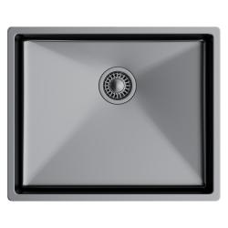 Мойка 440х540 см TopZero серия TNL/Color X, цвет титан, универсальная, из нержавеющей стали, глянцевая, прямоугольная, отверстие под смеситель, слив-перелив, для кухни