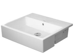 Раковина DURAVIT Vero Air, 55х47х16,5 см, полувстраиваемая, прямоугольная, санфарфор, цвет белый, без отверстия под смеситель, слив/перелив