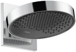 Верхний душ Hansgrohe Rainfinity 250 1jet, настенный монтаж, круглый, с 1 режимом: PowderRain, размер 25 см, алюминий, цвет хром/графит