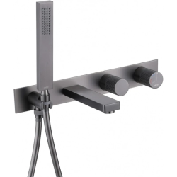 Смеситель для ванны/душа ABBER Rund, встраиваемый, вентильный, неповоротный, длина 166 мм, прогрессивный, латунь, цвет никель