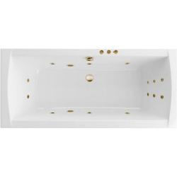 Ванна Excellent Aquaria Lux SMART, 180х80 см, акриловая, цвет- белый/бронза, (с гидромассажем), с каркасом, прямоугольная, правосторонняя/левосторонняя, правая/левая, универсальная, приставная/встраиваемая