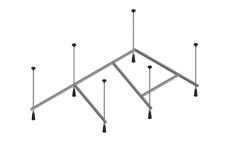 Каркас для ванны Corpa Nera, усиленный, для ванн 150 см, стальной, на 6 опорах, цвет серый, ассиметричный, правый/левый правосторонний/левосторонний, универсальный для ванны