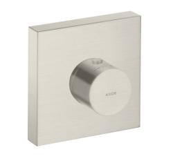 Смеситель для душа Axor Starck ShowerCollection 120/120, термостатический, скрытого монтажа, настенный, без излива/шланга/лейки, квадратный, латунный, цвет под сталь, с термостатом, встроенный/встраиваемый/термостатный