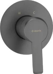 Смеситель для душа Deante ARNIKA, однорычажный, встраиваемый, латунь, без излива, керамический, цвет титан, скрытого монтажа