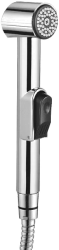 Лейка душевая гигиеническая IDDIS Optima Home, цвет: хром, с 1 режимом (Rain), количество форсунок лейки 20, покрытие никель-хромовое, ручная, для душа/ванной, однорежимная
