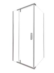 Душевой уголок Olives Viar 100х100х195 см без поддона, квадратный, стекло прозрачное 6 мм, без крыши, раздвижной, алюминиевый профиль (хром) VR-100CS-SW-C