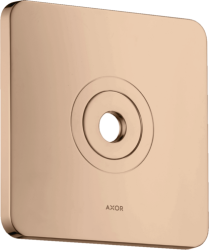 Розетка/панель для верхнего душа Axor Citterio M декоративная, настенная, 17х17 см, наружнего монтажа, металл, квадратная, цвет: полированное красное золото, для держателя верхнего душа