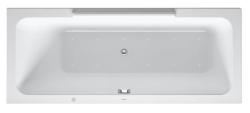 Ванна Duravit DuraStyle 160х70 см гидромассажная, встраиваемая/пристенная, акриловая, цвет: белый, с ножками/сливом-переливом, без фронтальной панели, прямоугольная, с системой гидромассажа Combi-System E, c наклоном для спины слева, левая