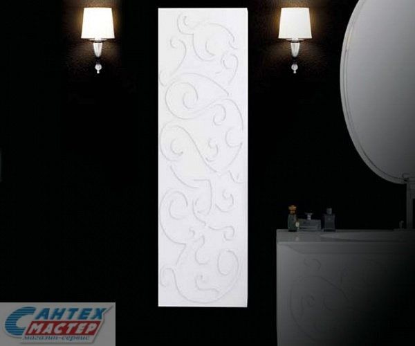 Пенал Aqwella  Элеганс П4, 133х40х30 см, подвесной, (правый), с дверцей, с полками, цвет белый/узор, в ванную комнату
