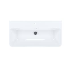 Умывальник мебельный IDDIS Optima Home 1000х470х170 мм прямоугольная, сантехнический фарфор, цвет белый, с отверстием под смеситель, слив-перелив, раковина 0171000i28