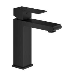 Смеситель для раковины/умывальника Splenka S224.10.06 однорычажный, неповоротный, фиксированный излив, длина 118 мм, высота 117 мм, нержавеющая сталь, цвет черный