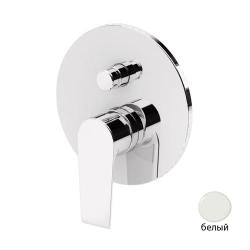 Смеситель для душа Cezares Nautic, встраиваемый, однорычажный, без излива, с переключателем, керамический, латунь, внутренний (скрытый монтаж), цвет белый матовый Смеситель для душа Cezares Nautic, встраиваемый, однорычажный, без излива, с переключателем, керамический, латунь, внутренний (скрытый монтаж), цвет белый матовый