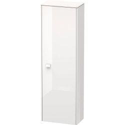 Пенал Duravit Brioso R, 42x24x133 см, подвесной, (правый), с дверцей, с полкой, со стеклянными полками, цвет: белый глянец, в ванную комнату