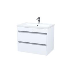 Тумба c раковиной IDDIS Zodiac X, 677х444х542 мм, подвесная, 2 выдвижных ящика, ЛДСП/раковина накладная, прямоугольная, цвет белый, санфарфор, отверстие под смеситель ZDX70W0i95K