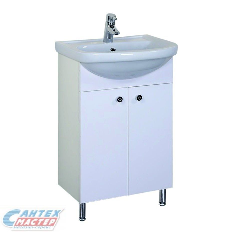 Тумба Onika Крит 52.10 с раковиной Акватон-52 белая 105203/1.3120.1.S00.11B.0