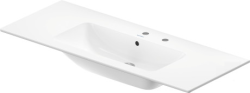 Раковина DURAVIT ME by Starck 123х49х18 см, подвесная, прямоугольная, санфарфор, цвет белый шелковисто-матовый, с 2 отверстиями под смеситель, слив/перелив