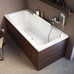 Ванна Duravit DuraStyle 160х70 см встраиваемая/пристенная, акриловая, цвет: белый, (без гидромассажа, ножек, сифона, фронтальной панели), прямоугольная, с одним наклоном для спины слева
