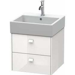 Тумба/шкафчик для консоли/столешницы Duravit Brioso под раковину 42х48х44,2 см, подвесная, ДСП, цвет: белый глянец, 2 выдвижных ящика, прямоугольная