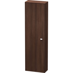 Пенал Duravit Brioso L, 52x24x177 см, подвесной, (левый), с дверцей, с полкой, со стеклянными полками, цвет: каштан темный/хром, в ванную комнату