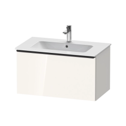 Тумба под раковину Duravit D-Neo, 81х46,2х44 см, подвесная, 1 выдвижной ящик, ДСП, цвет: белый глянец, шкафчик навесной, прямоугольная, правая/левая, в ванную комнату