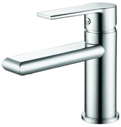 Смеситель для раковины/умывальника Azario FARO однорычажный, керамический картридж, неповоротный, длина излива 121 мм, латунь, цвет хром