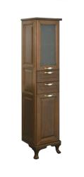 Пенал Loranto Пандора 40, 39х35х168 см, напольный, (левый, левосторонний), 2 распашные дверцы/2 выдвижных ящика, цвет темный орех