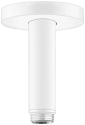 Потолочное подсоединение для верхнего душа Hansgrohe S, 10 см, потолочный, цвет: матовый белый, латунный для душа/ванной/душевой кабины