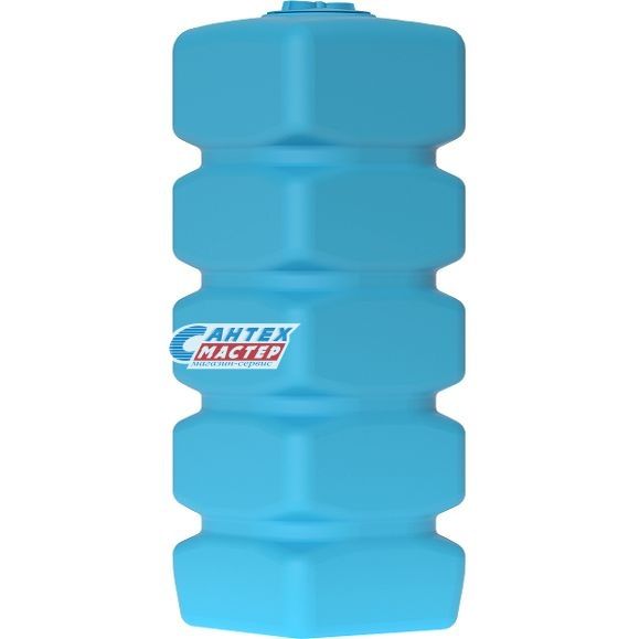 Бак пластиковый  Акватек (Aquatech) Quadro W 1000 литров 0-16-2252 для  воды с поплавком  (емкость вертикальная) цвет-синий