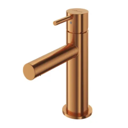 Смеситель для раковины Cezares Leaf, однорычажный, низкий, длина излива 102 мм, неповоротный, керамический, латунь, цвет Sunset, с донным клапаном