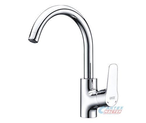 Смеситель для кухни/мойки Wasserkraft Lippe однорычажный, керамический, с поворотным изливом, длина 189 мм, латунь, цвет хром, кухонный, хромированный, вертикальный, кран, комплект, сантехника, водопроводные, размер, характеристики, высота