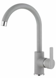 Смеситель для кухни ALVEUS GENESIS TONIA G81 CONCRETE однорычажный, поворотный, керамический, с высоким изливом, высота излива 21,8 см, латунь, покрытие гранит, цвет бетон, на мойку