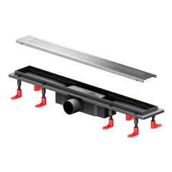 Душевой трап (лоток) AM.PM PrimeFlow 600 мм комбинированный затвор, со стальной матовой решеткой, перфорированная, выходная труба 50 мм, линейный