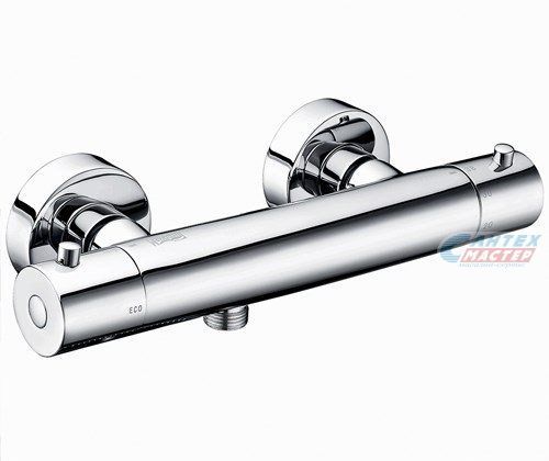 Смеситель для душа Wasserkraft Berkel Thermo термостатический, хромированный, настенный, без излива/шланга/лейки, латунь хром