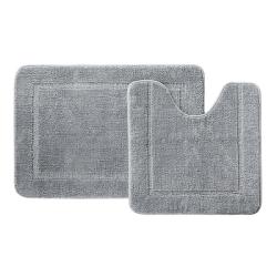 Набор ковриков IDDIS Promo для ванной комнаты 650х450+450х450 мм микрофибра, цвет серый PSET06Mi13